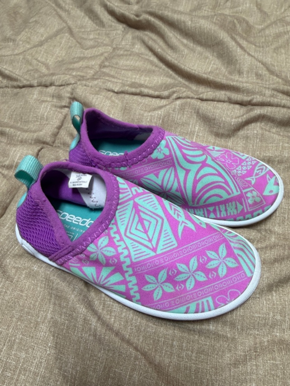 Speedo Surfwalker Patterned Slip-On Water Shoes Girls 7 8